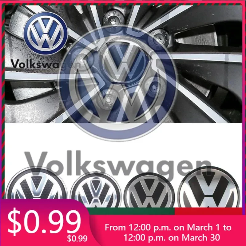 

Наклейки на колесные диски Volkswagen, 4 шт., 56 мм, 60 мм, 65 мм, 70 мм, 76 мм, колпачки-заглушки для центра диска, эмблемы для VW Jetta MK5 Golf Passat Tiguan