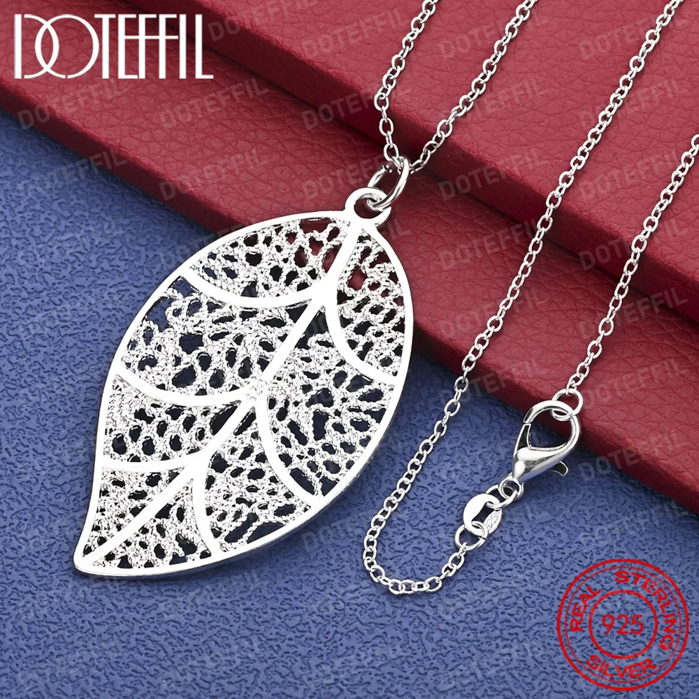 

Ожерелье с подвеской в виде листа из стерлингового серебра 925 пробы для женщин, ювелирные изделия для свадьбы и помолвки