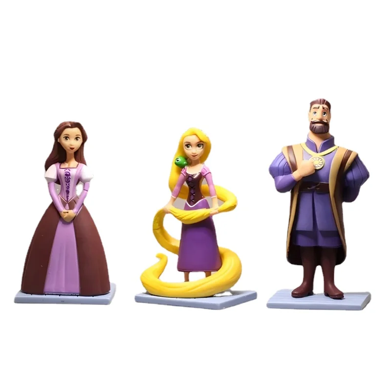 5pcs Disney Rapunzel Princess Action Figure Cartoon Doll Anime Mini Collection Figurine Toy Model for Children Birthday Gift