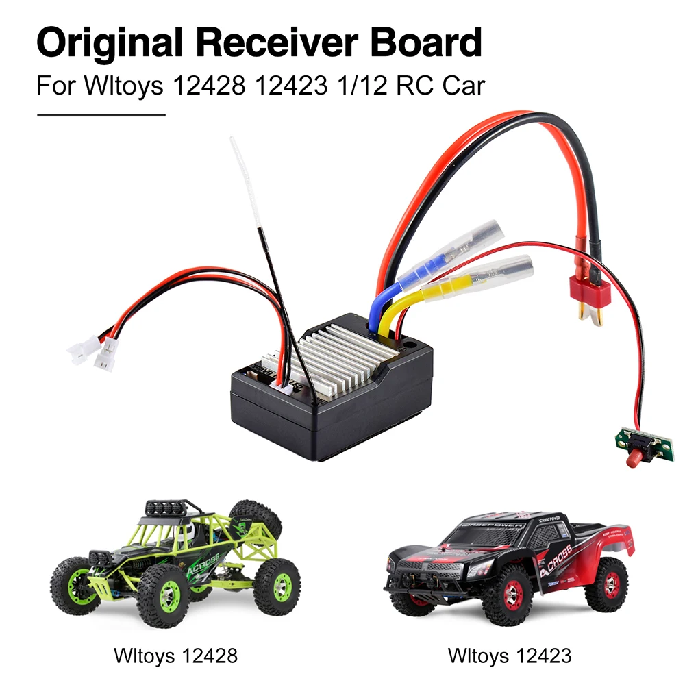 Wltoys 12428 Parts LiPo Battery 3800mAh Receiver Circuit Main Board 540 Motor for 1/12 RC Car Accessories Original Upgraded