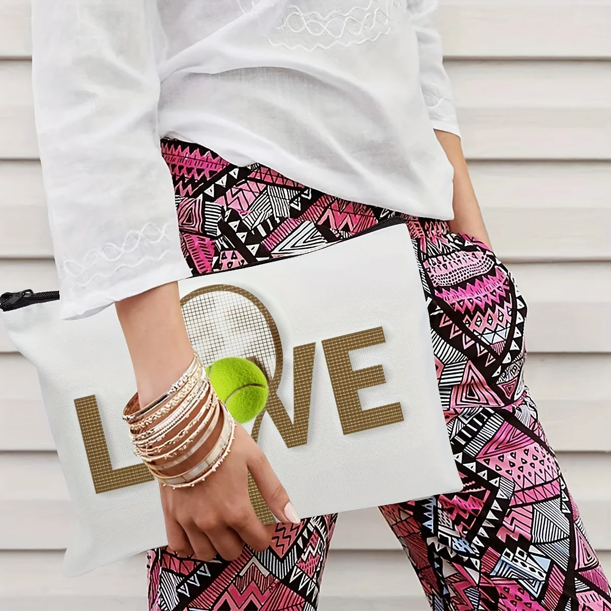 1pc Tennis Gifts Makeup Bag Inspirational Gift for Tennis Player Birthday Gift for Women Tennis Lover Gift Graduation Gifts