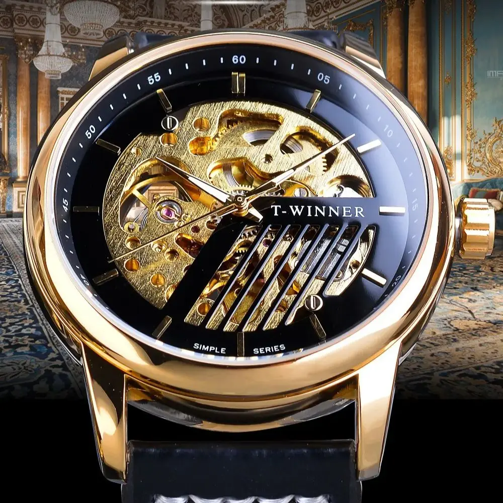 

Элитные, стильные, деловые, повседневные, универсальные, уникальные, крутые мужские часы, полностью автоматические механические часы с циферблатом-скелетоном и кожаным ремешком, в европейском, американском, японском и корейском стиле, лучший подарок для п