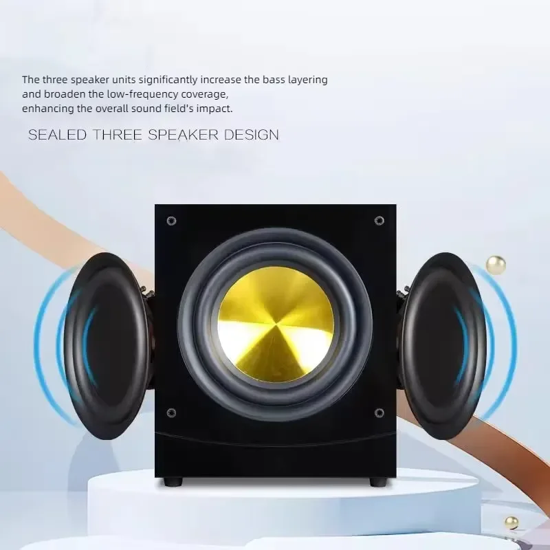 12 Inch Active Subwoofer Powerful Home Karaoke TV Bass Speaker Professional High Quality Audio System for Living Room