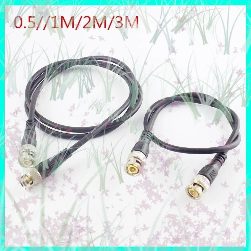 0.5M/1M/2M/3M BNC Male to BNC Male Adapter Connector Cable Pigtail wire For CCTV Camera BNC Connection Cable Accessories E3