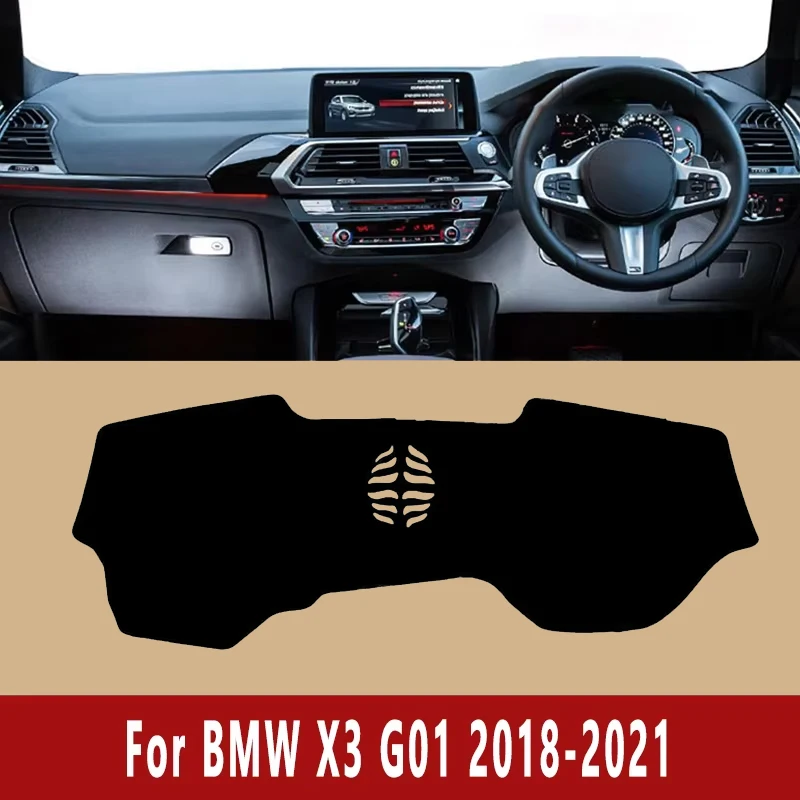

Коврик для приборной панели автомобиля, центральная панель управления для BMW X3 G01 2018-2021 2019 2020, нескользящая накидка, солнцезащитный козырек, аксессуары для интерьера