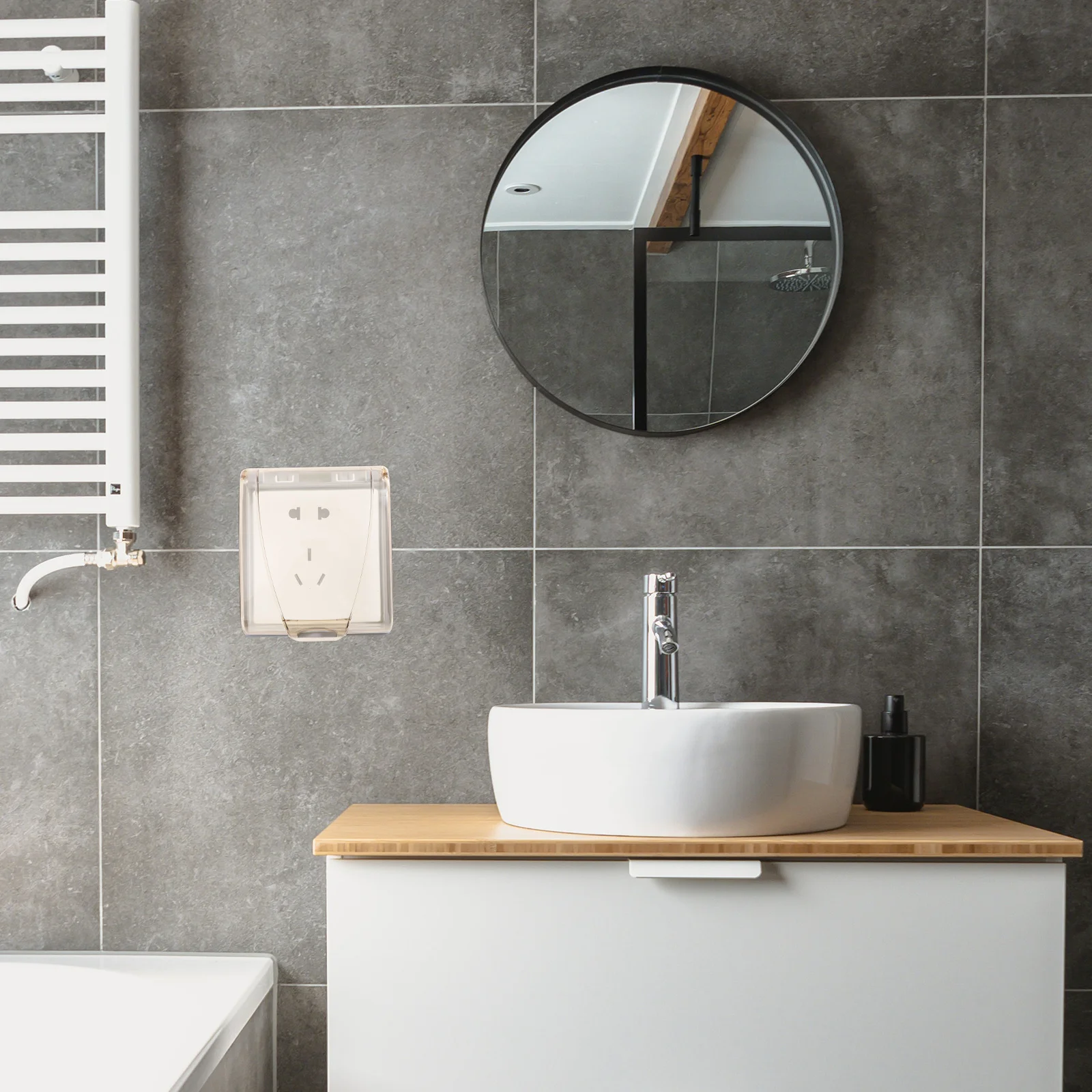 

3pcs Waterproof Box 86 Type Outlet Cover Adhesive Splash Proof Dust Resistant Plug Receptacle Protector For Bathroom Kitchen