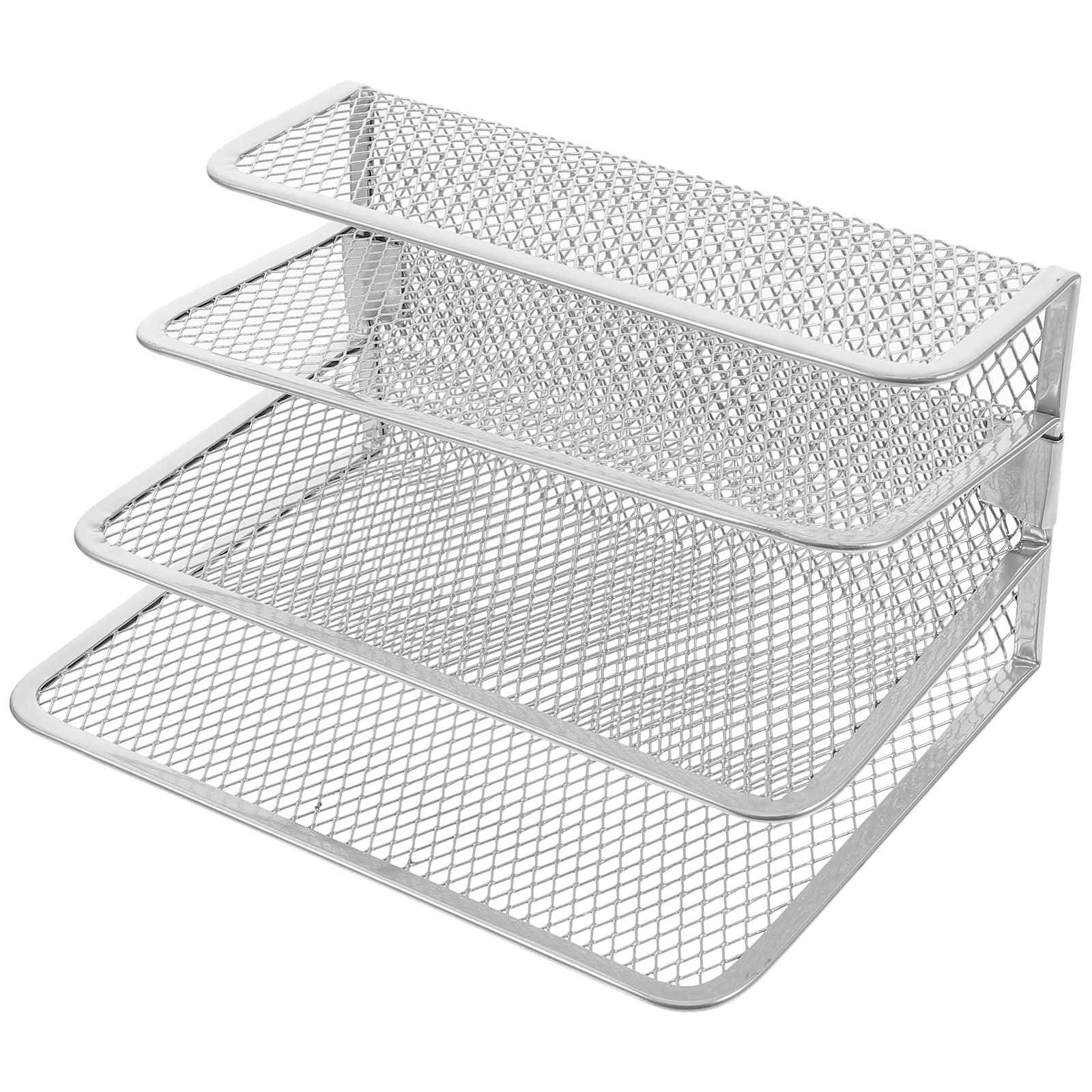 1 قطعة منظم مكتب معدني 3-Tier رف الكتب لمكتب المنزل سطح المكتب تخزين ملف حامل مجلة رف منظم الورق سطح المكتب #1