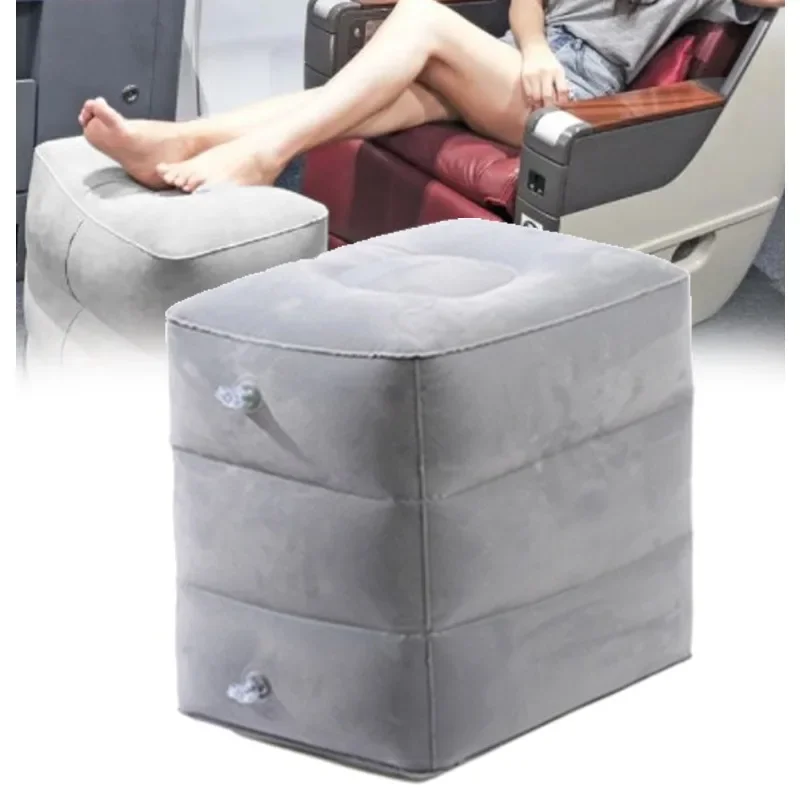 PVC Kids Flight Sleeping Footrest Pillow Resting Pillow On Airplane Car Bus Pillow Inflatable Travel Foot Rest Pillow Foot Pad