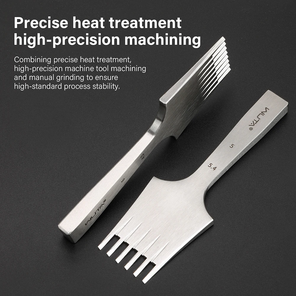 WUTA 1PC Professional Sharp Leather Chisel Punch French Style Pricking Iron Punching Tool High Polish DIY Leather Craft Tools