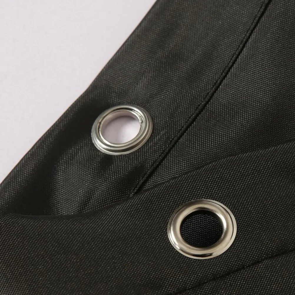 

1 шт. черная шторка для душа из премиального полиэстера, водонепроницаемая, влагостойкая, для ванной комнаты, с антикоррозийными люверсами