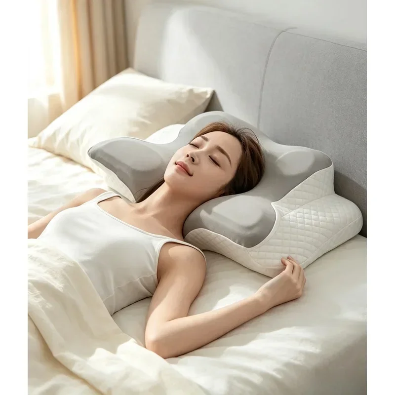Summer Cooling Butterfly Memory Foam Pillow Slow Rebound Cervical Neck Support Sleeping Pillow