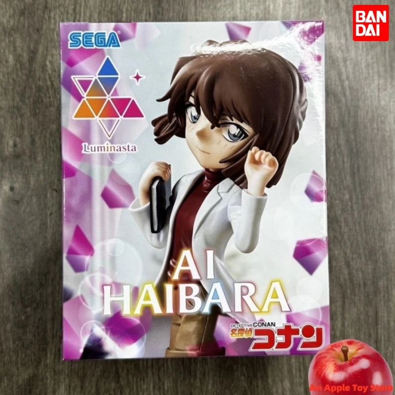 

In Stock Original BANDAI Detective Conan Lab Coat Haibara Ai Shinichi/Mouri Ran Anime Figure Toy Model Ornaments Statue Gift