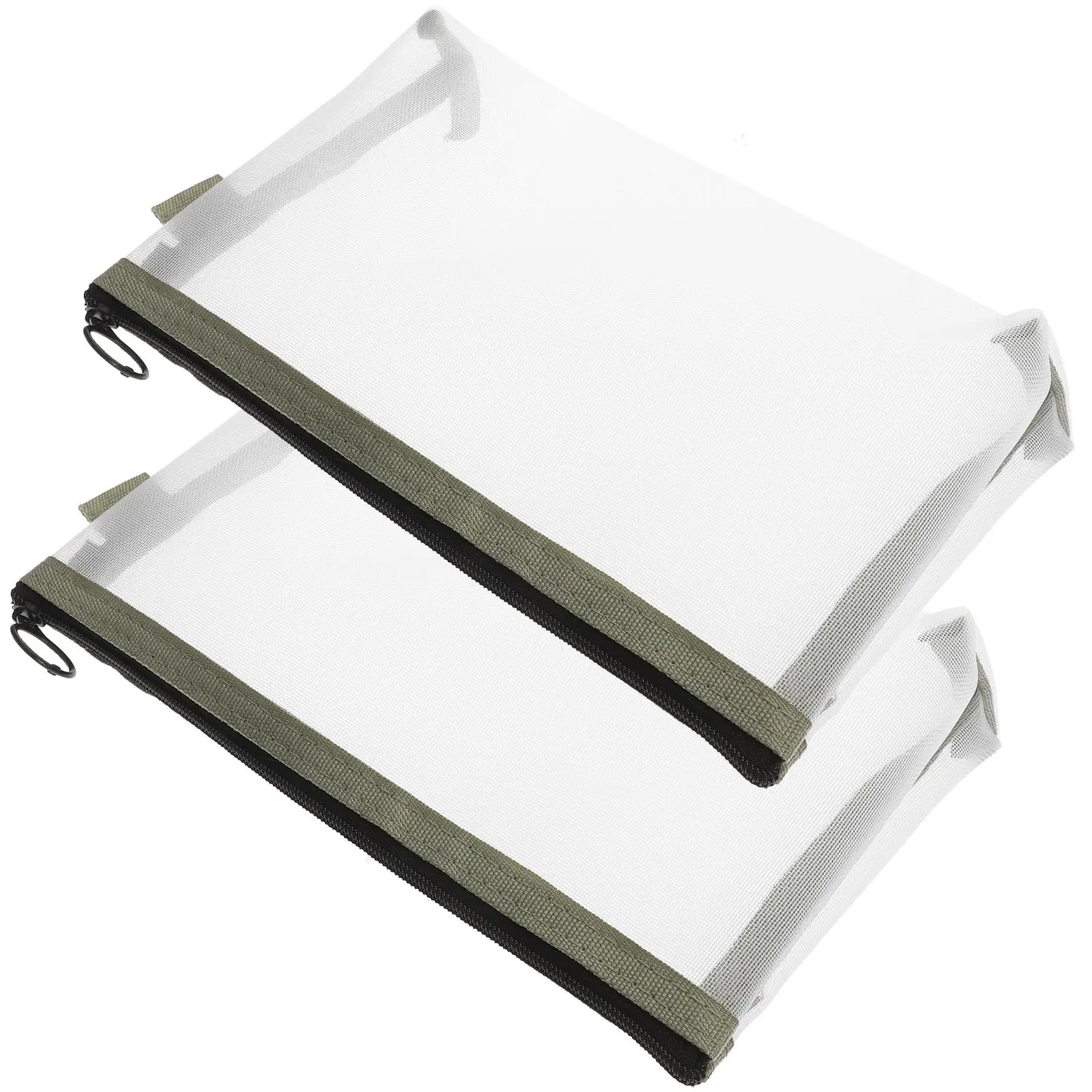 

2 Pcs Mesh Bag Bags Makeup Small Organizing Pouch Handbag with Zipper Nylon Travel Mini