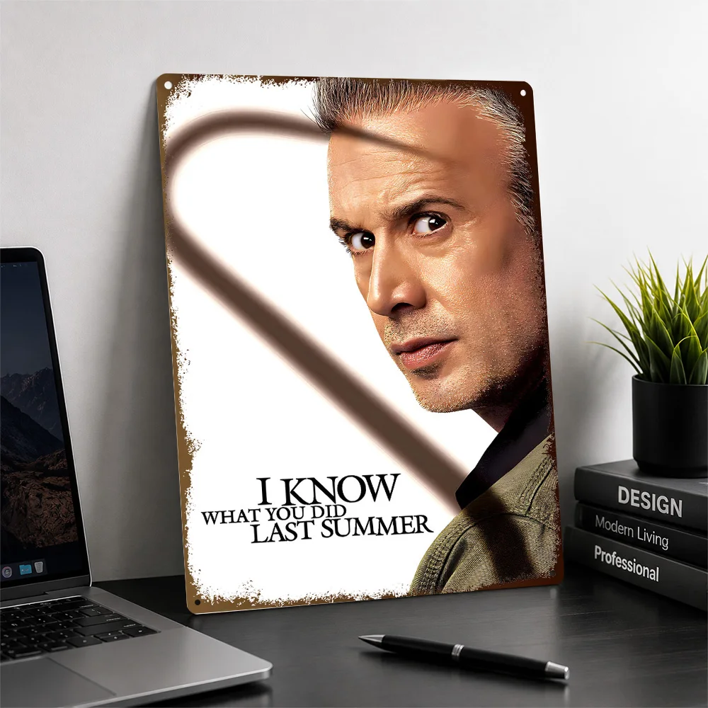 I Know What You Did Last Summer Male Portrait Aluminum Poster Personalized Metal Sign Cult Film Style Wall Art Media Room Decor