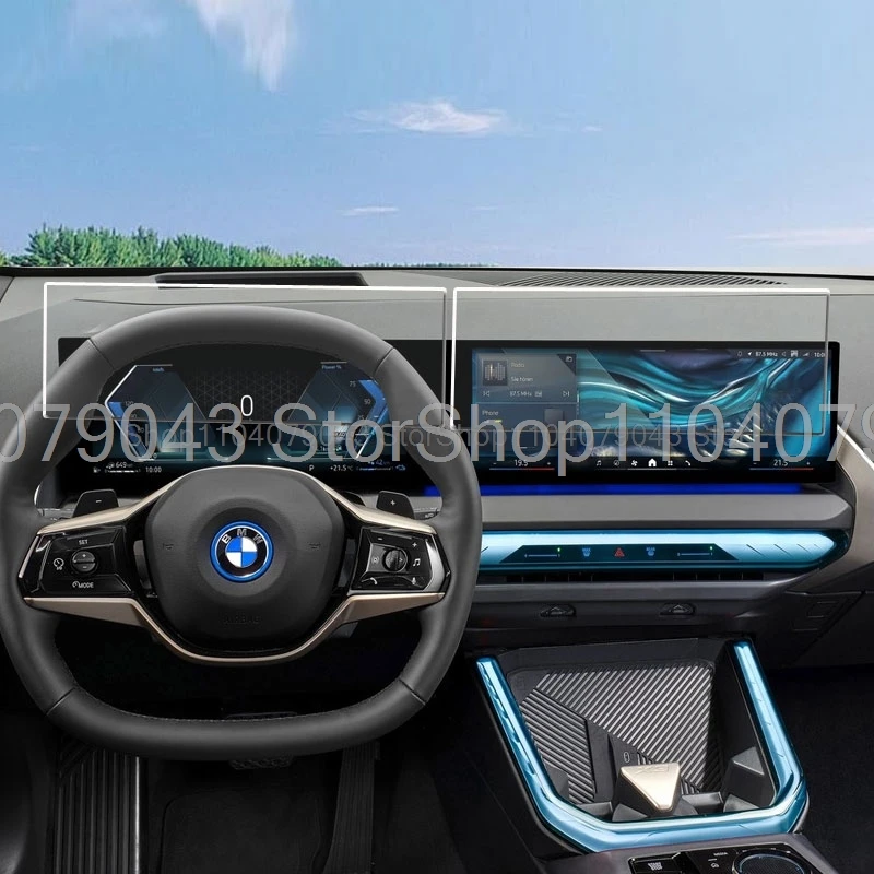 Tempered glass protector film For BMW X3 2024 2025 car Gps radio Navigation and Dashboard touchscreen anti-scratch accessories