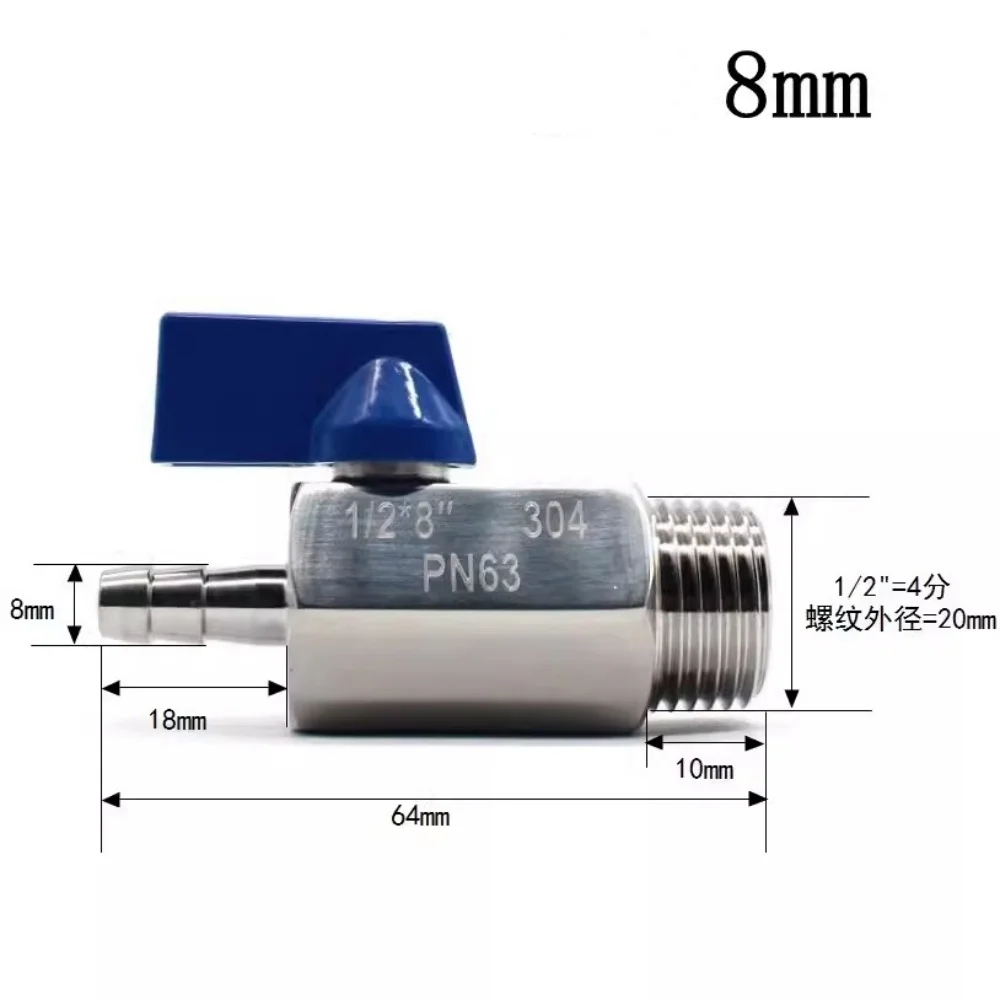 

Reverse Handle 1/2 inch External thread High Pressure Ball Valve,SS304 Mini Pagoda Ball Valve,Pagoda adapter ball valve BSP