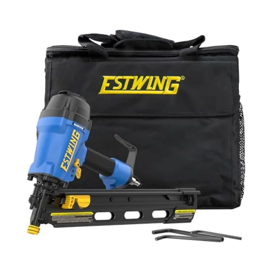 

Пневматический гвоздезабиватель для каркасных работ под углом 21 градус, для гвоздей 2,3-1/2 дюйма, легкий магниевый пистолет с регулировкой глубины и двойным триггером