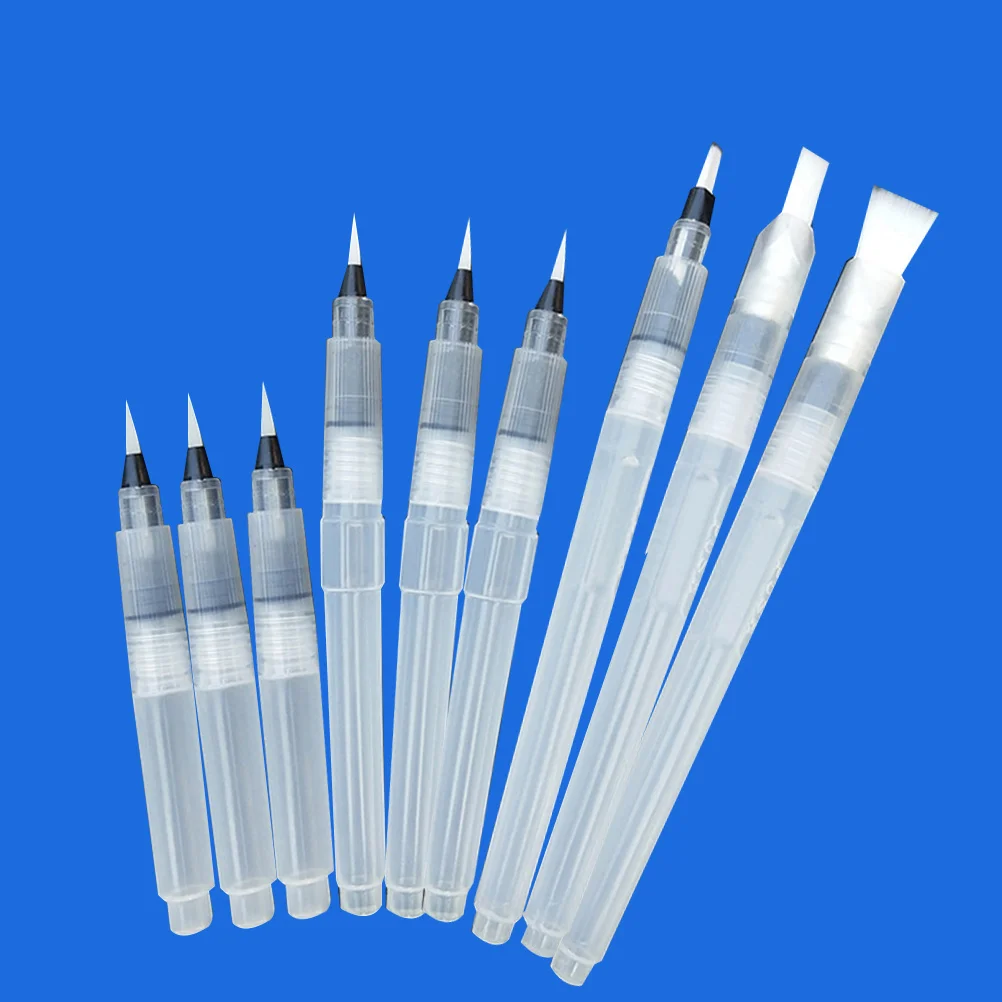 

9Pcs Watercolor Paint Brush Pen Set Leak Proof Squeeze Design for Precise Ink Flow Great for Artists Students Water Brush Pen