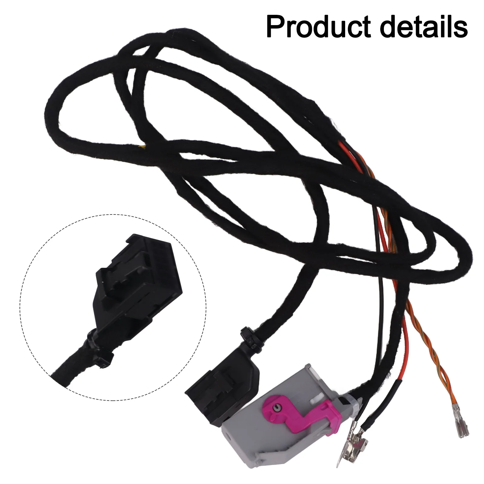Car Audio Installation Black Car Audio Cable Direct Installation Lossless Transfer Function Non-deformable Design