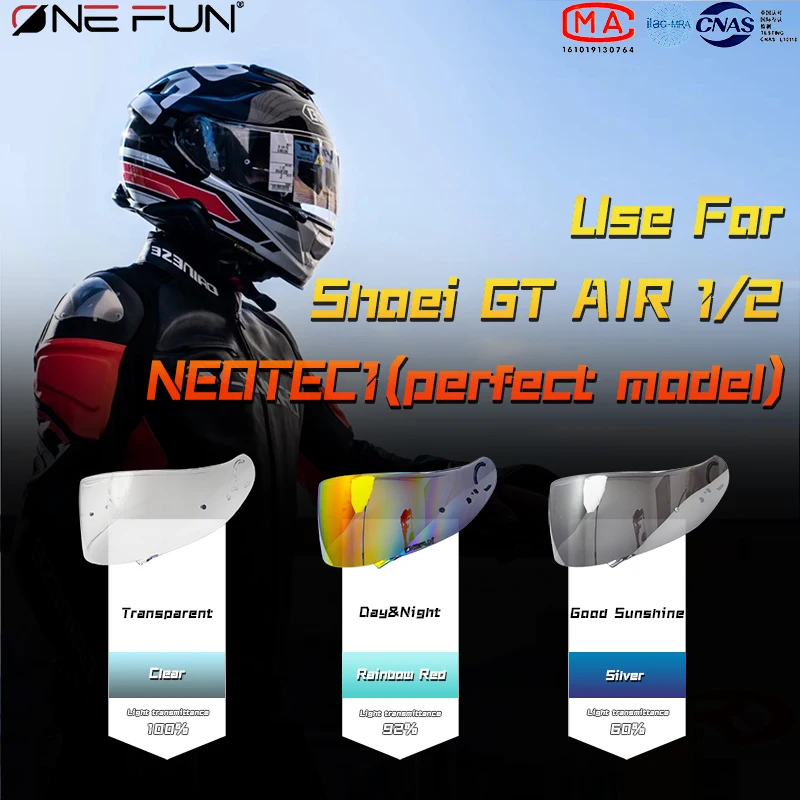 Helmet Visor for SHOEI GT Air Neotec CNS-1 TC-5 TC-9 GT Air 2 Visor Motorcycle Helmet Lens Visor UV Protection Anti-scratch