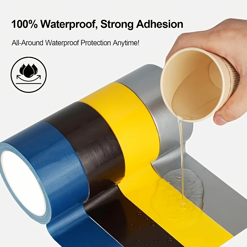 4 Rolls Colored Pipe Repair Tape, Waterproof, Corrosion‑Resistant & UV‑Resistant. Ideal for Plumbers, DIY Enthusiasts