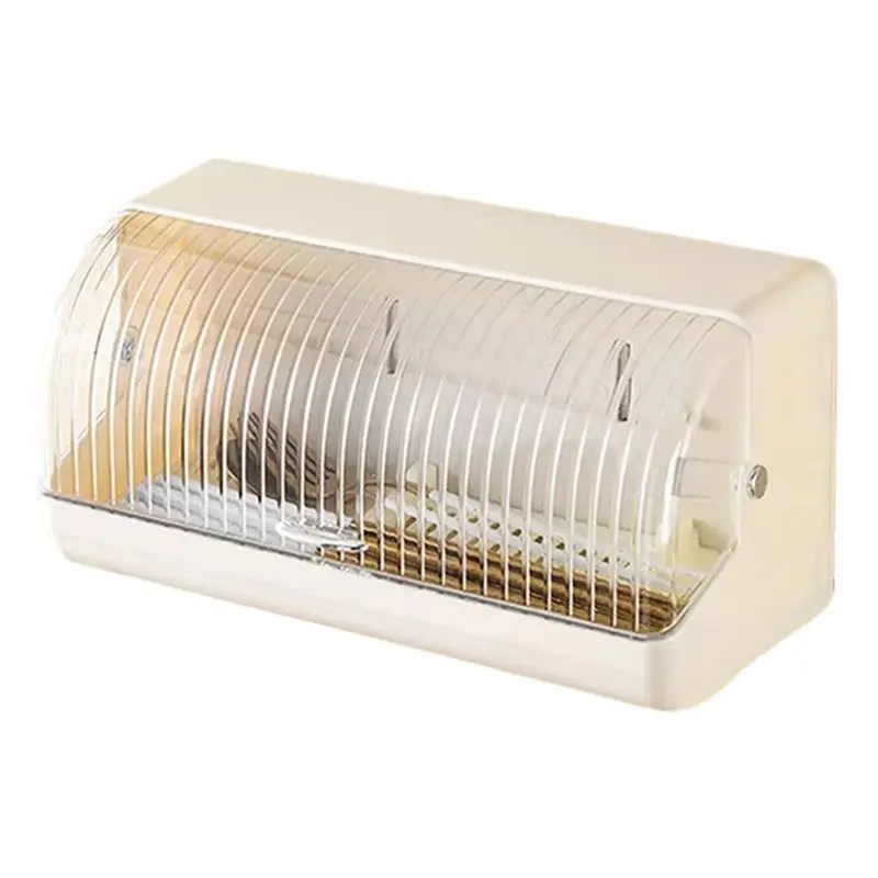 

ABRE-Large Capacity Chopstick Storage Box - Wall Mounted, Drainable, Dustproof With Lid, Ideal For Tableware Organization