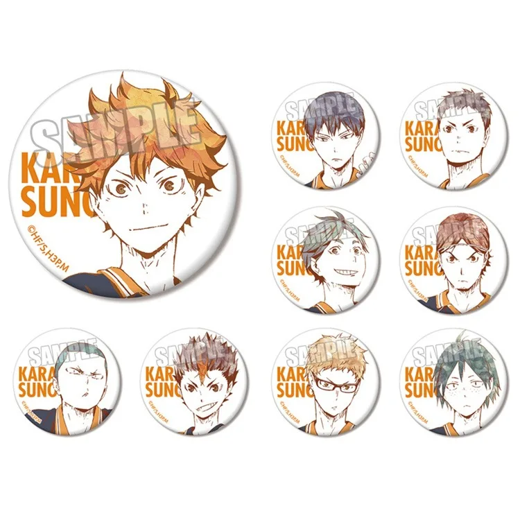 Tobio Kageyama Shoyo Hinata Tadashi Yamaguchi Volleyball Sports Costumes Badge Anime Peripherals Cosplay Props Bags Decoration