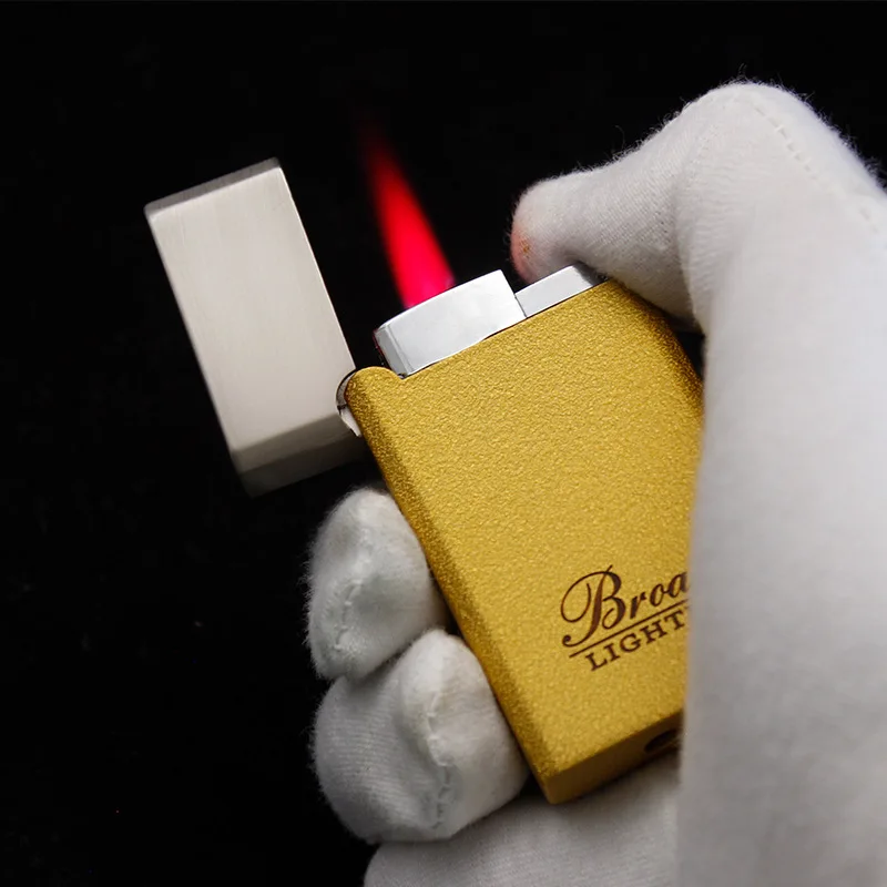 Personalized Windproof Red Flame Loud Voice Butane Gas Lighter Outdoor Mini Portable Inflatable Lighters Smoking Gifts For Men