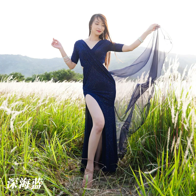 تخصيص الأداء زي مجموعة ملابس الرقص الشرقي الملابس الهندية النساء حبل تنورة الرقص الشرقي Dancewear