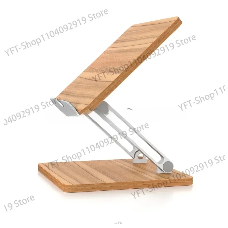 AP-2DP Desktop Tablet Notebook Computer Support Stand Adjustable Desktop Elevated Rack Wooden Bracket