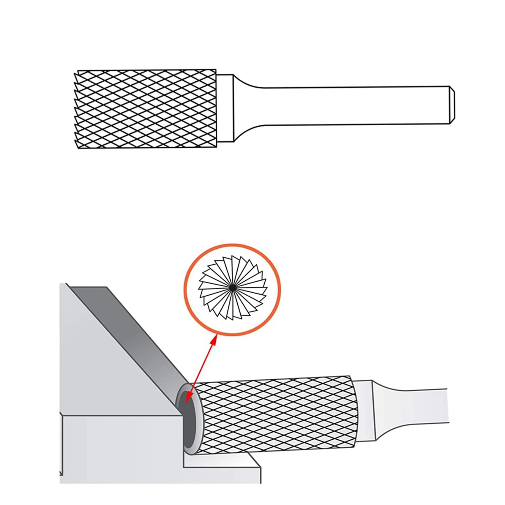 

AA81-2X Carbide Burr Double Cut Rotary Tool Die Grinder Bits,1/4 Inch Shank,For Wood Carving,Metal Working,Grinding