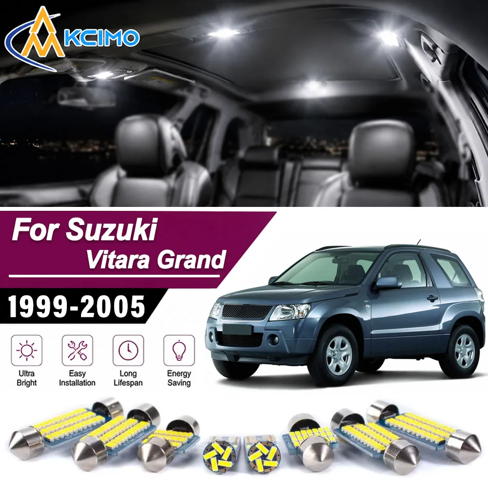 Plug And Play Canbus Error Free LED Interior Bulbs Accessories For Suzuki Vitara Grand Vitara MK2 1999-2005 Interior Lights