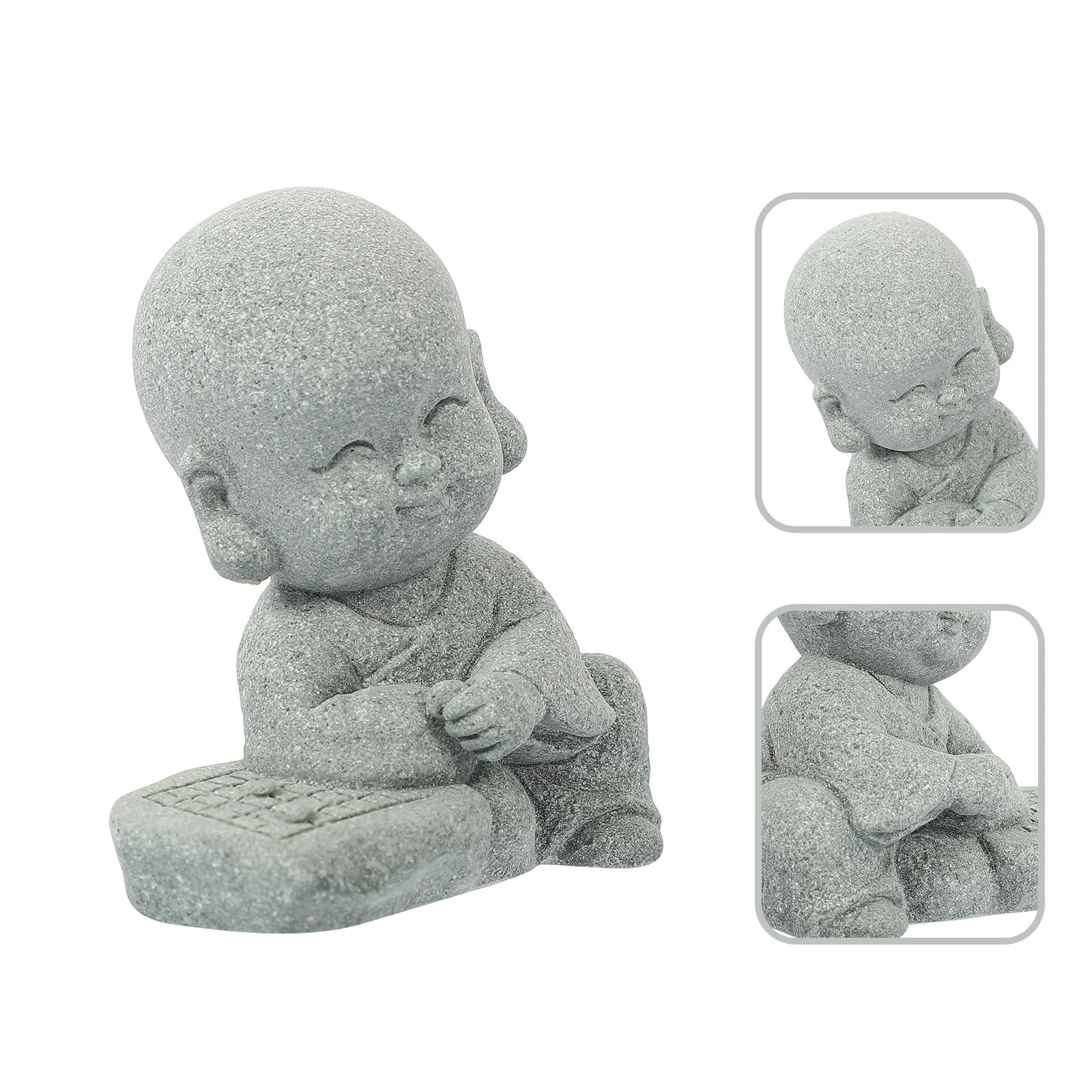 

Wear-Resistant Monk Statue Exquisite Decorative Monk Figure Smooth Surface Desktop Decor Home Supply Aquarium Accessory