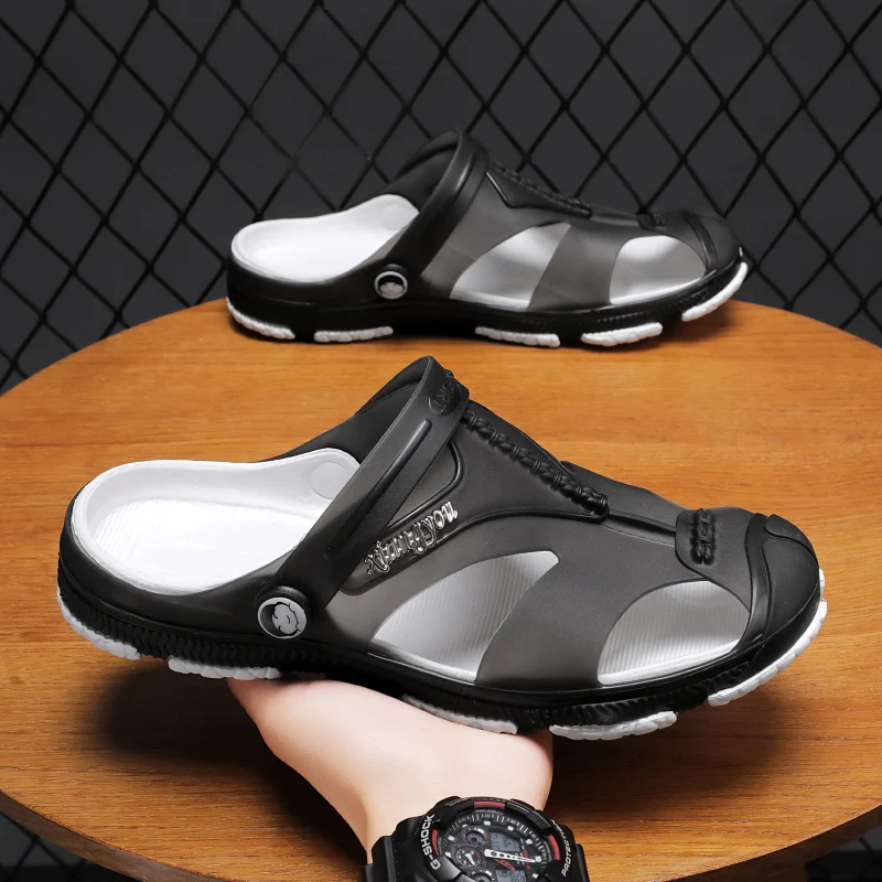 

Sandals Men Slippers Outdoor Beach Casual Shoes Zapatos De Hombre Indoor Durable Anti Slip Peep Toe New 2025