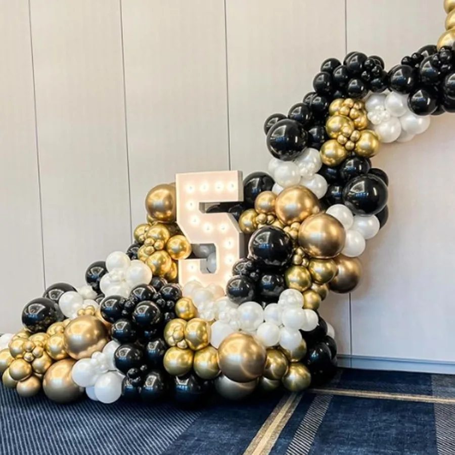 120 قطعة 5 بوصة بالونات ذهبية معدنية صغيرة كروم الذهب اللاتكس بالونات للتخرج المشاركة الزفاف حفلة عيد ميلاد الديكور