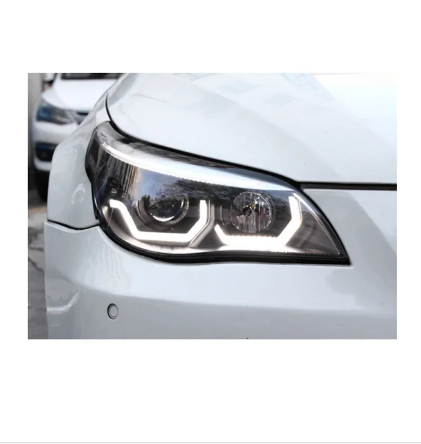 

03-10 for BMW 5 Series E60 Headlight Assembly Modified with LED Angel Eye Low Beam Dual Lens Without AFS Function