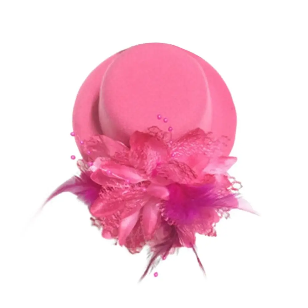 Fashion 13cm Fascinators Hats Feathers Makeup Prom Flower Pillbox Hat Hair Accessories Cocktail Hats Party