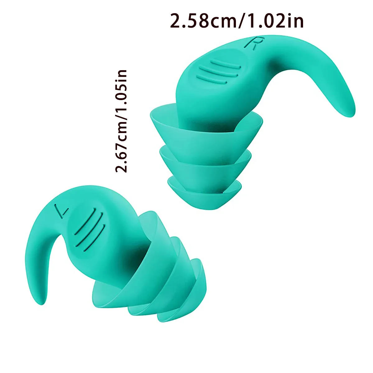 1pair Soft Silicone Earplugs, For Sleeping, Concert, Swimming & Travel Use