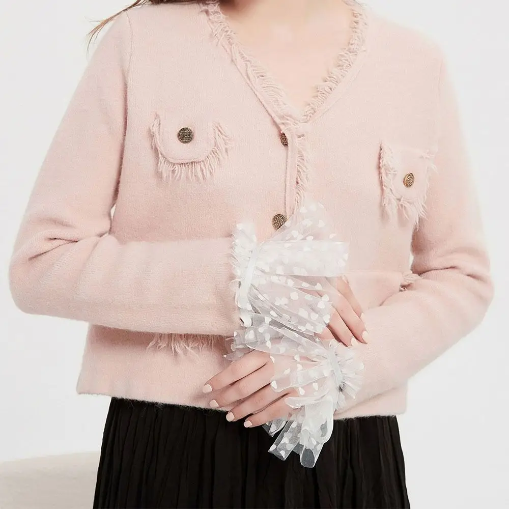 

Новые съемные манжеты-накладки на запястья из черного/белого кружева, аксессуар для костюма