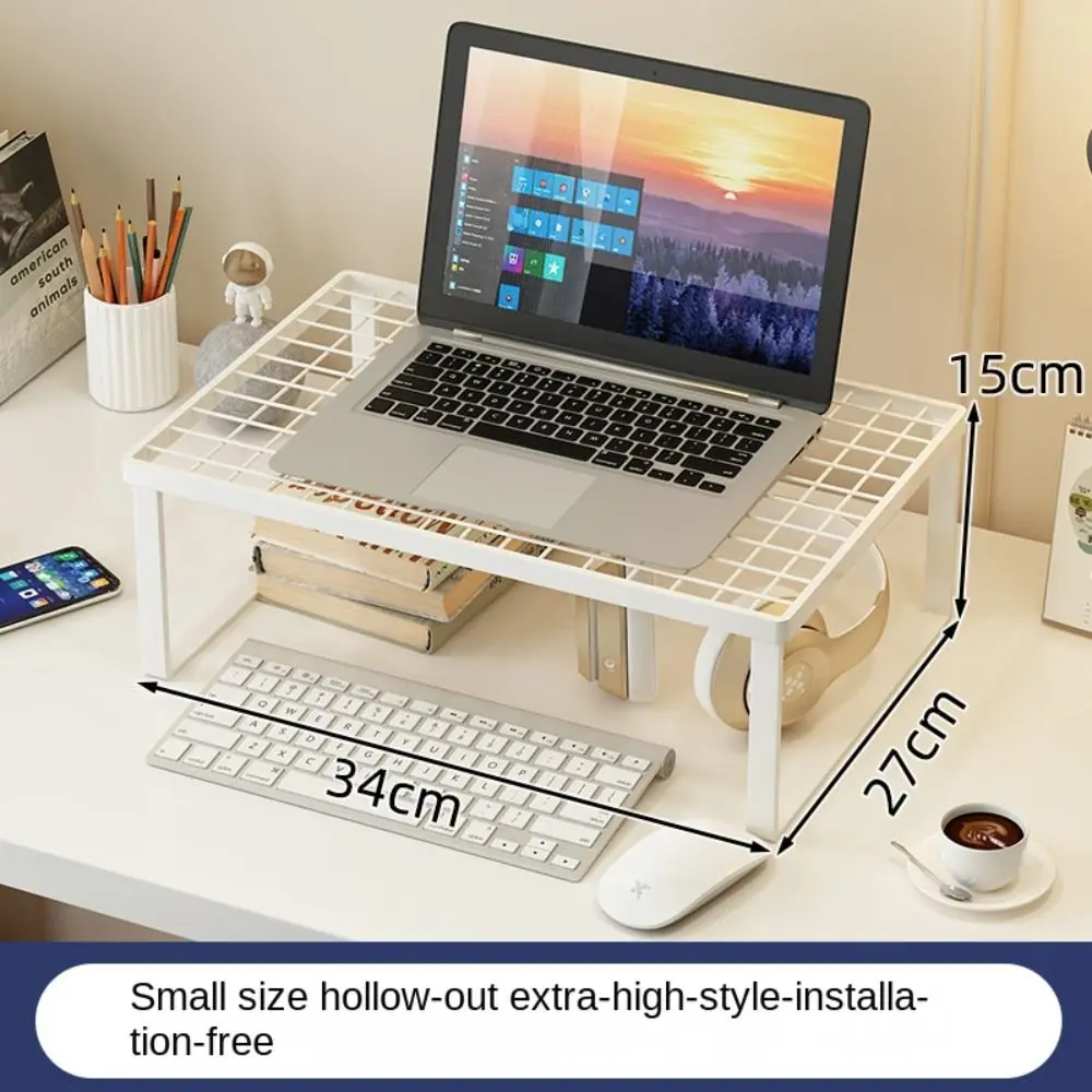 Raster Laptop Raster Koelrek Koeling Draagbaar Scherm Basisbeugel Metaal Zwart/Wit Computer Verhoogde standaard Computers