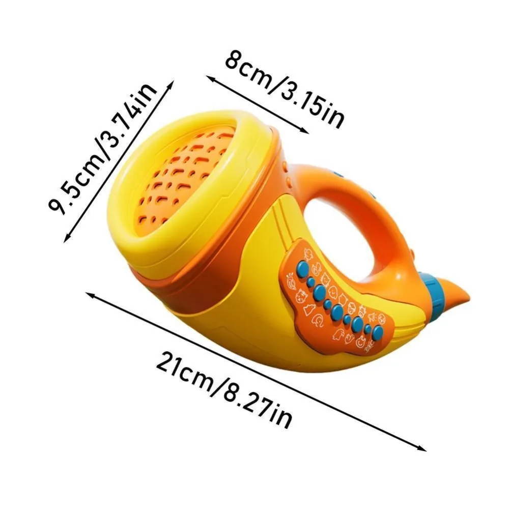 ABS Animal Caller Horn Outdoor Fun Toys Speaker Animal Caller Toy Interactive 3-speed Light Dispaly Trumpet Instrument for Kids