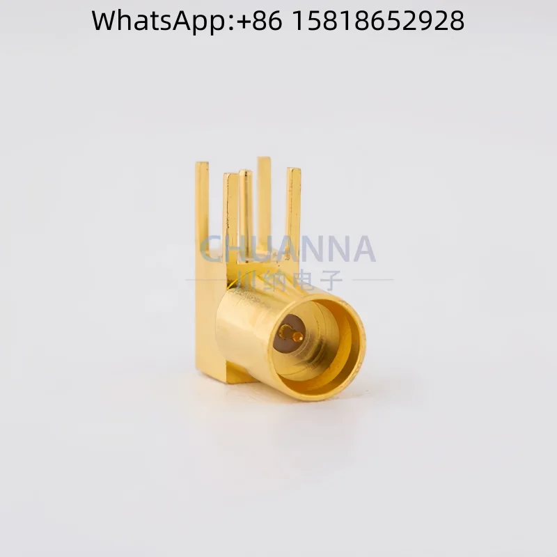 1 unidad Conector SMP-JWHD-L Blind-Mate RF de ángulo recto macho SMP-JWE con base fija para PCB