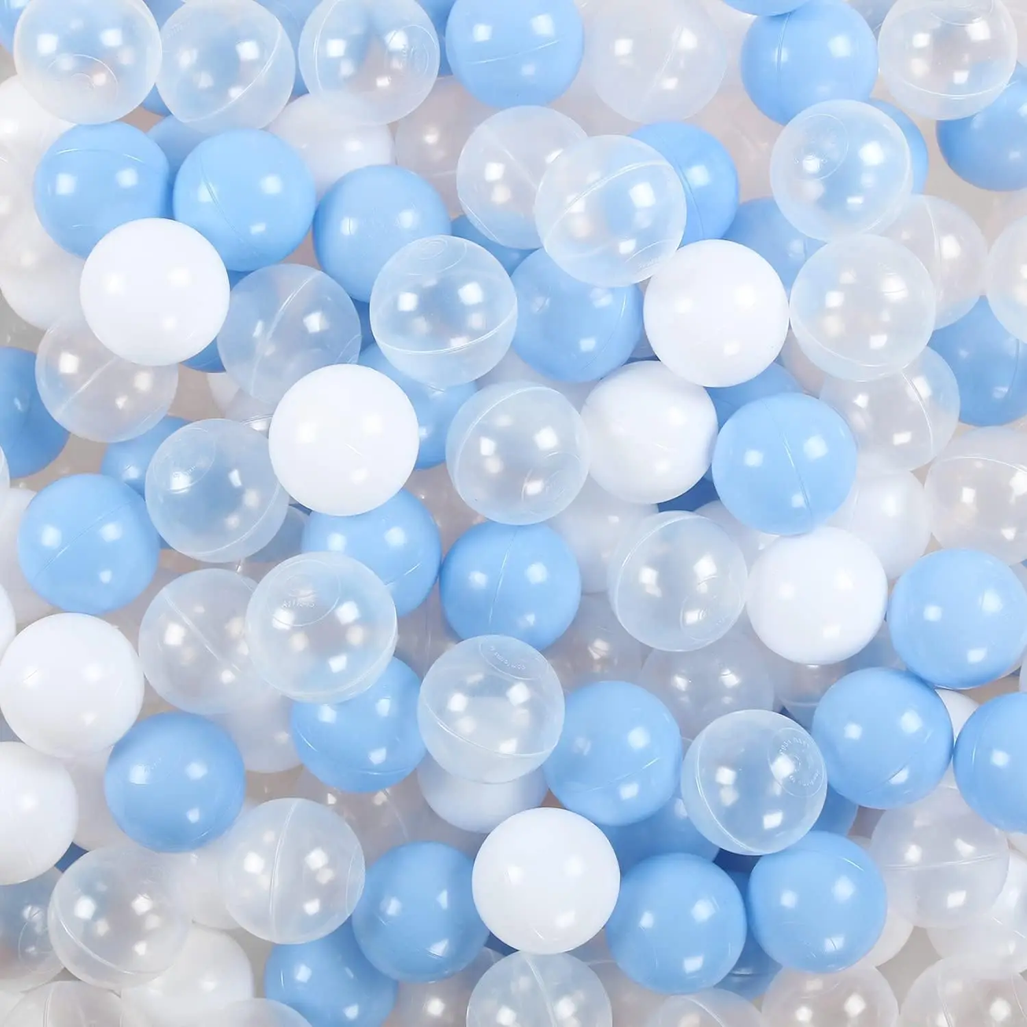 

Ball Pit Balls 100 - Macaron Colors Balls for Ball Pit, Play Tent Baby Playhouse Pool Birthday Party Decoration (D-Blue, White&C
