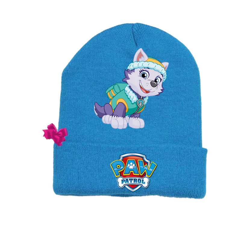 Paw Patrol Cap Chase Skye Marshall Everest Wool Acrylic Knitted Caps Child Skullcap Autumn Winter Elastic Skullies Beanies Hat