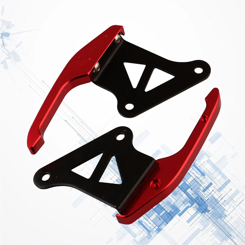 

1Pair Motorcycle Back Seat Handle Aluminum Rear Grab Bar Sturdy Rear Handle Replacement Rail for -172 Red