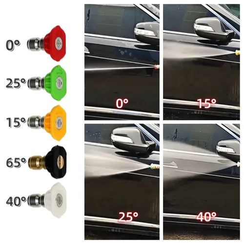 Imagen 2 del producto Pistola de lavado de alta presión, juego de boquillas múltiples totalmente de cobre, interfaz M22 de cañón de espuma de conexión rápida 1/4 para limpieza de lavado de coches