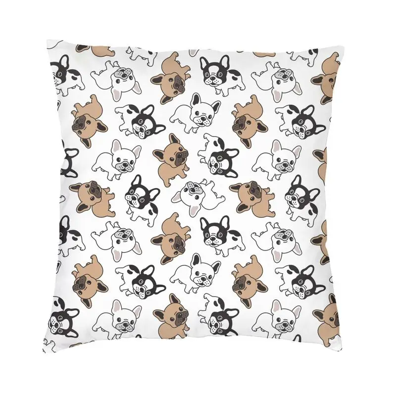 Custom Nordic Bulldog Covers 40x40cm Velvet Frenchie Dog Lover Throw Pillow Case for Sofa Square Pillowcase Bedroom Decoration