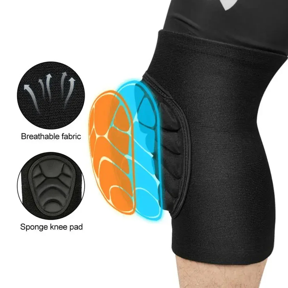 1Pair Thick Sponge Knee Pads Elbow Sleeves Guard Collision Avoidance Sport Protective Kneepad Skate Soccer Football Volleyball