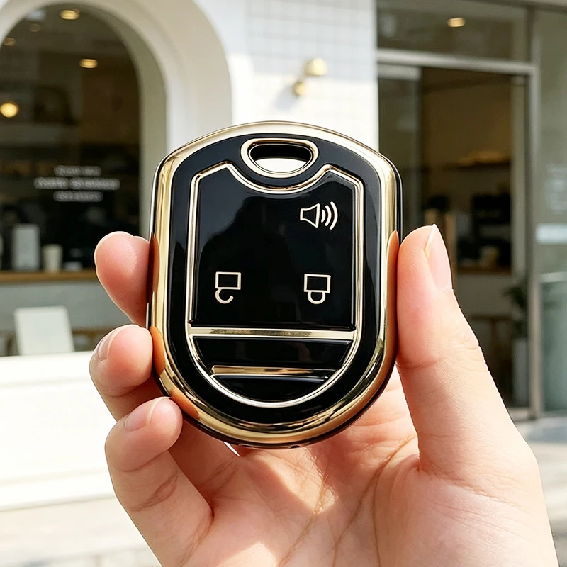 3Buttons TPU Car Key Case Cover Key Fob Cover for Ford Edge Explorer, Ranger, Expedition, Mustang, Escape, Taurus, Mazda Tribute