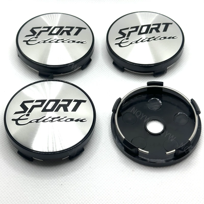 4Pcs/Set 60mm Car Wheel Center Hub Caps Cover Kit SPORT Edition Logo Decoration Hubcap Auto Hubcap Dust-proof Covers Accessories